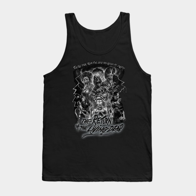 The Return Of The Living Dead, Vintage Horror. (Black & White)) Tank Top by The Dark Vestiary